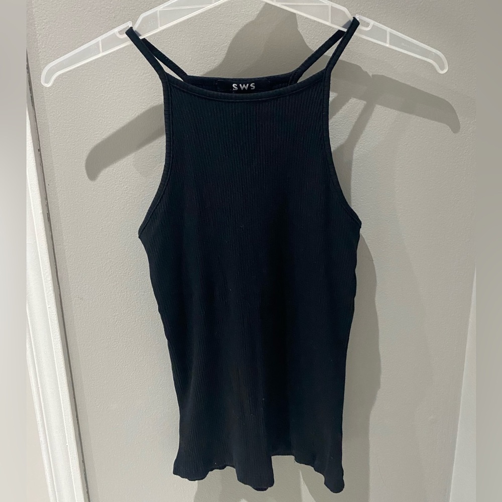 Black Women’s Ribbed Tank Top